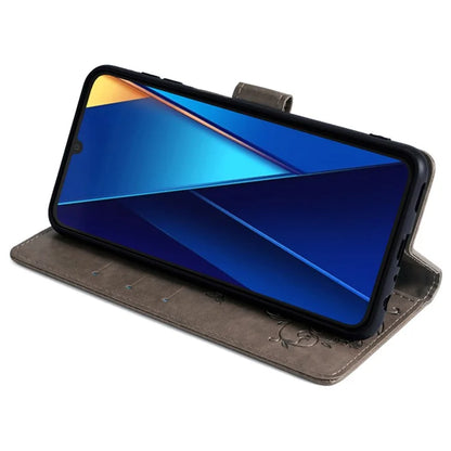 For Xiaomi Poco C65 4G Anti-Scratch PU Leather Phone Case Imprinted Pattern Flip Stand Mobile Phone Cover