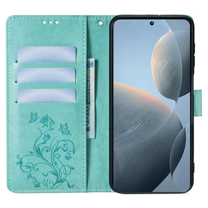 For Xiaomi Redmi K70E 5G / Poco X6 Pro 5G Case Butterfly Flower PU Leather Handbag Phone Cover