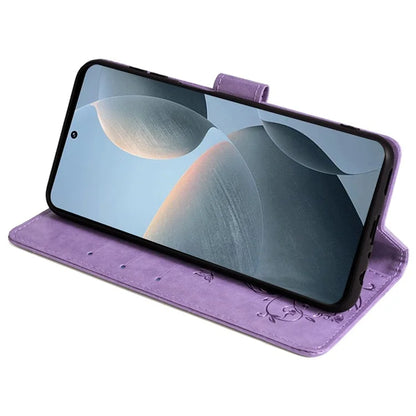 For Xiaomi Redmi K70E 5G / Poco X6 Pro 5G Case Butterfly Flower PU Leather Handbag Phone Cover