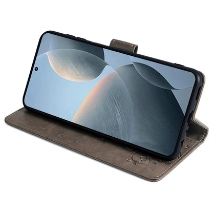 For Xiaomi Redmi K70E 5G / Poco X6 Pro 5G Case Butterfly Flower PU Leather Handbag Phone Cover