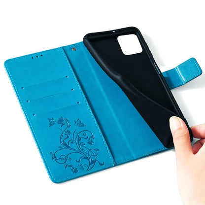 For Xiaomi Redmi Note 13 4G Anti-Scratch Phone Cover PU Leather Case Imprinted Butterfly Floral Stand Phone Shell
