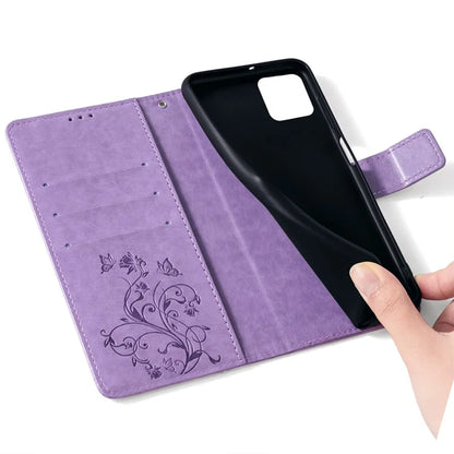 For Xiaomi Redmi Note 13 4G Anti-Scratch Phone Cover PU Leather Case Imprinted Butterfly Floral Stand Phone Shell