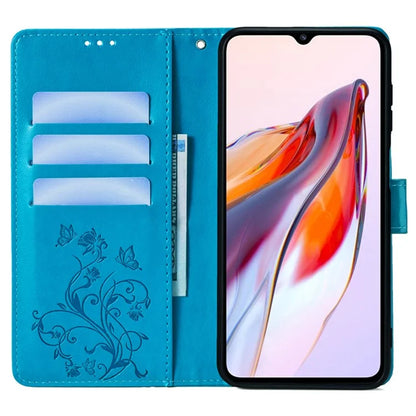 For Xiaomi Redmi 12C 4G Case Folio Flip Butterfly Flower PU Leather Phone Cover