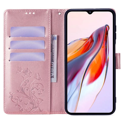 For Xiaomi Redmi 12C 4G Case Folio Flip Butterfly Flower PU Leather Phone Cover