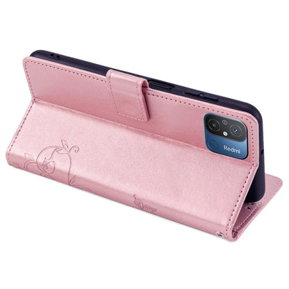 For Xiaomi Redmi 12C 4G Case Folio Flip Butterfly Flower PU Leather Phone Cover