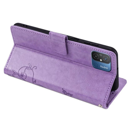 For Xiaomi Redmi 12C 4G Case Folio Flip Butterfly Flower PU Leather Phone Cover