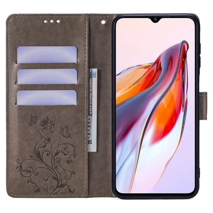 For Xiaomi Redmi 12C 4G Case Folio Flip Butterfly Flower PU Leather Phone Cover