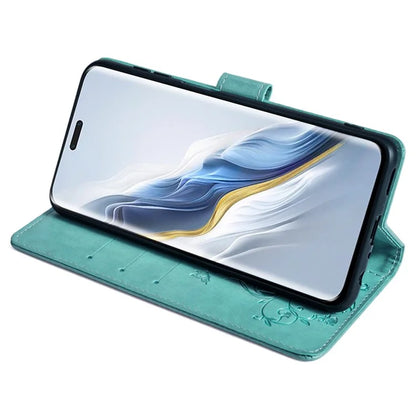 For Honor Magic6 Pro 5G Wallet Case Butterfly Flower Pattern PU Leather Stand Phone Cover