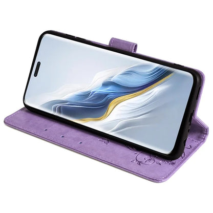 For Honor Magic6 Pro 5G Wallet Case Butterfly Flower Pattern PU Leather Stand Phone Cover