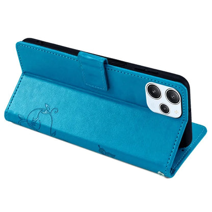 For Xiaomi Redmi 12 4G Leather Case Wholesale Butterfly Flower Card Slots Phone Cover with Wrist Strap