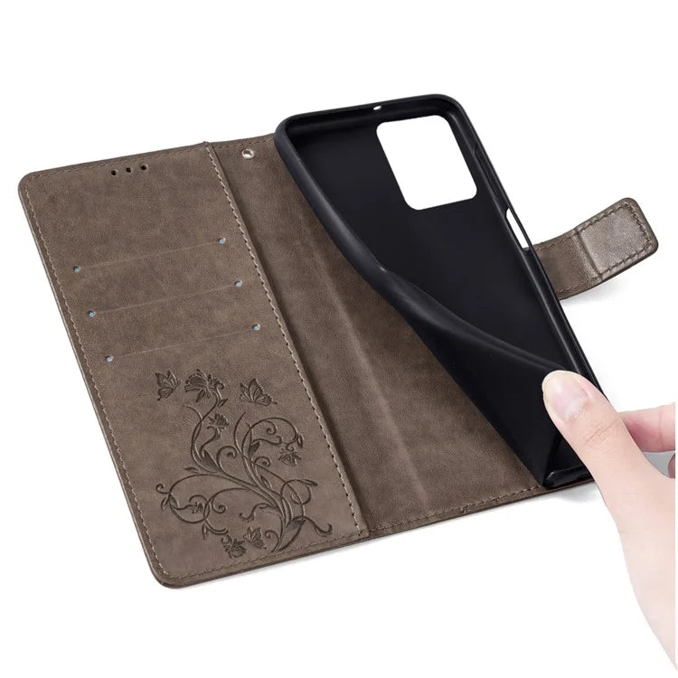 For Motorola Edge 40 5G Wallet Case PU Leather Butterfly Flower Phone Cover Online Shopping Wholesale