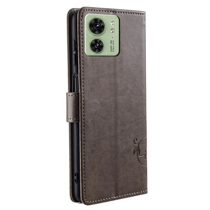 For Motorola Edge 40 5G Wallet Case PU Leather Butterfly Flower Phone Cover Online Shopping Wholesale