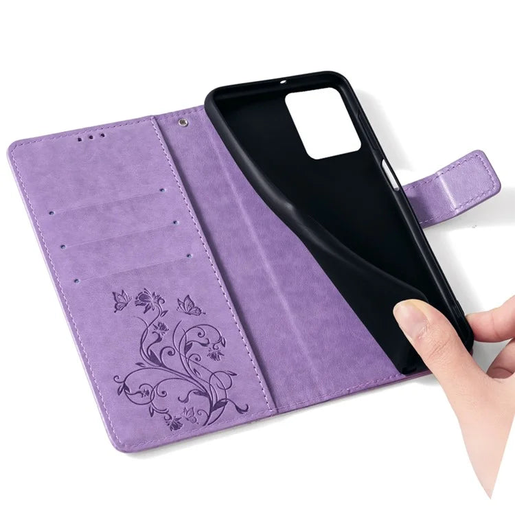 For Motorola Edge 40 5G Wallet Case PU Leather Butterfly Flower Phone Cover Online Shopping Wholesale