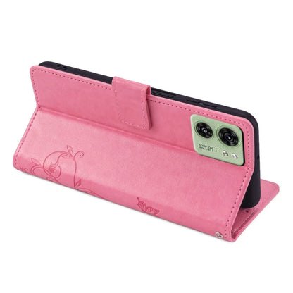 For Motorola Edge 40 5G Wallet Case PU Leather Butterfly Flower Phone Cover Online Shopping Wholesale