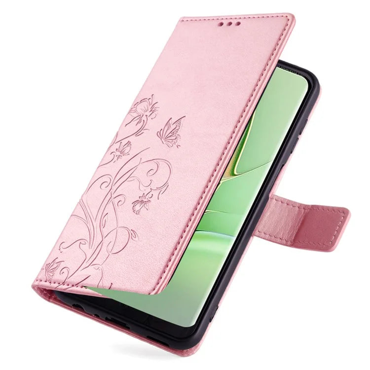 For Motorola Edge 40 5G Wallet Case PU Leather Butterfly Flower Phone Cover Online Shopping Wholesale