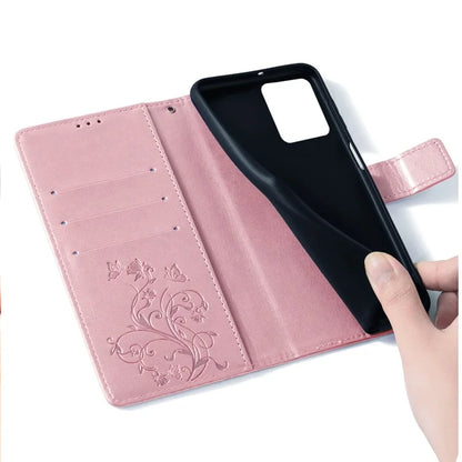 For Motorola Edge 40 5G Wallet Case PU Leather Butterfly Flower Phone Cover Online Shopping Wholesale