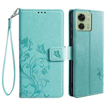 For Motorola Edge 40 5G Wallet Case PU Leather Butterfly Flower Phone Cover Online Shopping Wholesale