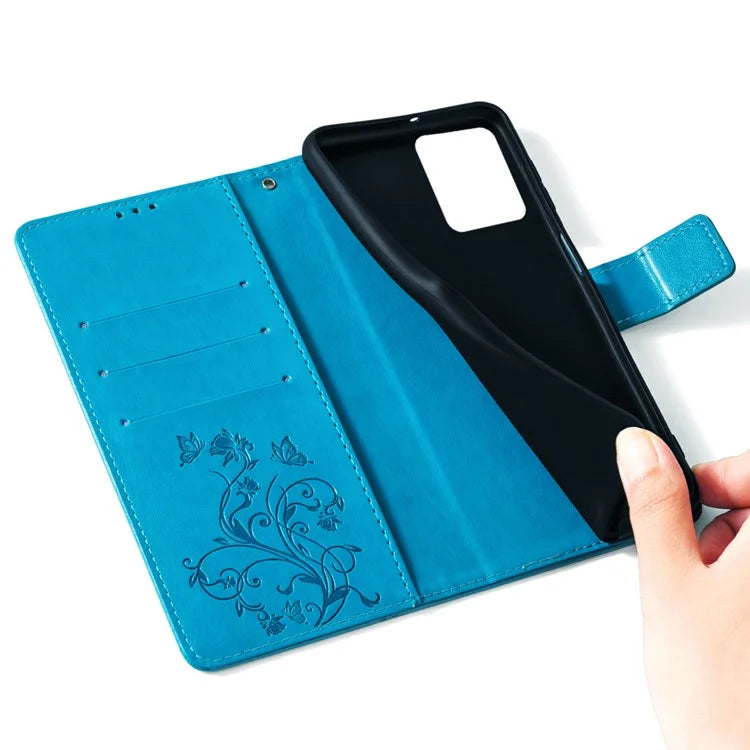 For Motorola Edge 40 5G Wallet Case PU Leather Butterfly Flower Phone Cover Online Shopping Wholesale