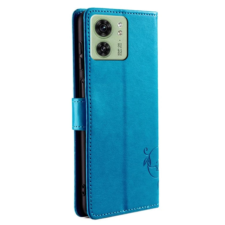 For Motorola Edge 40 5G Wallet Case PU Leather Butterfly Flower Phone Cover Online Shopping Wholesale