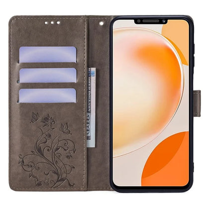 For Huawei Enjoy 60X Case PU Leather Butterfly Flower Wallet Phone Cover Mobile Spares Wholesale