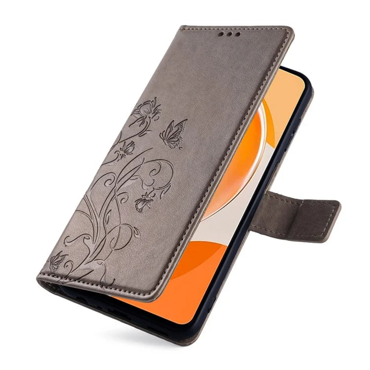 For Huawei Enjoy 60X Case PU Leather Butterfly Flower Wallet Phone Cover Mobile Spares Wholesale