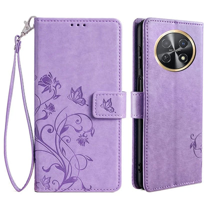 For Huawei Enjoy 60X Case PU Leather Butterfly Flower Wallet Phone Cover Mobile Spares Wholesale