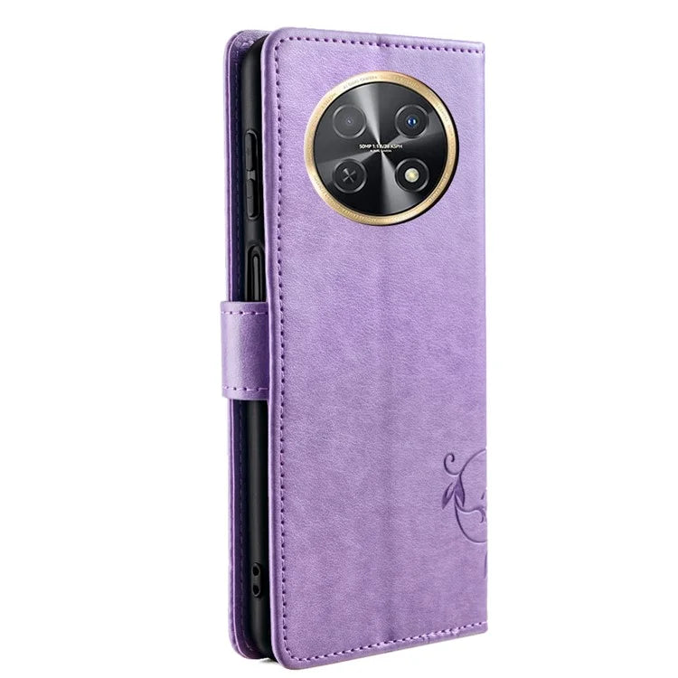 For Huawei Enjoy 60X Case PU Leather Butterfly Flower Wallet Phone Cover Mobile Spares Wholesale