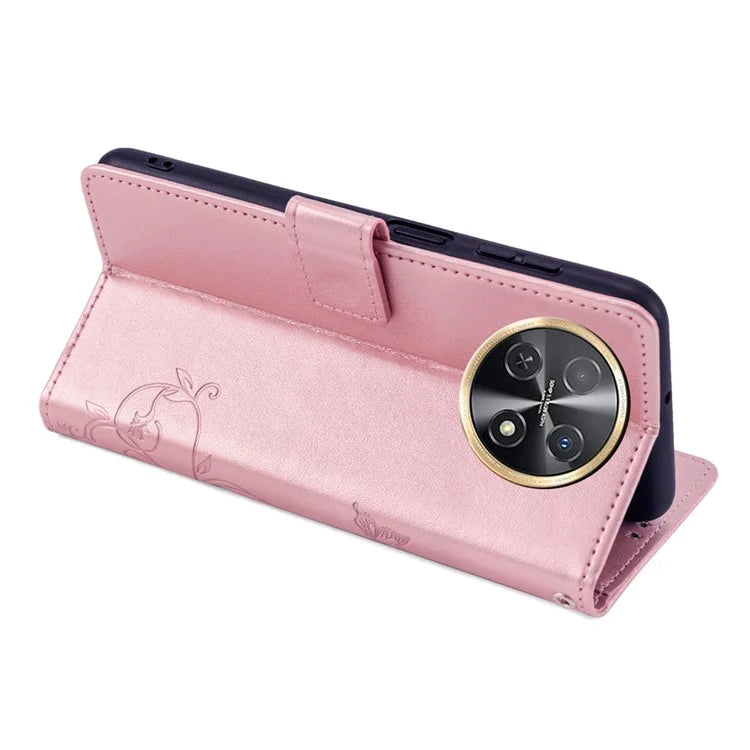For Huawei Enjoy 60X Case PU Leather Butterfly Flower Wallet Phone Cover Mobile Spares Wholesale