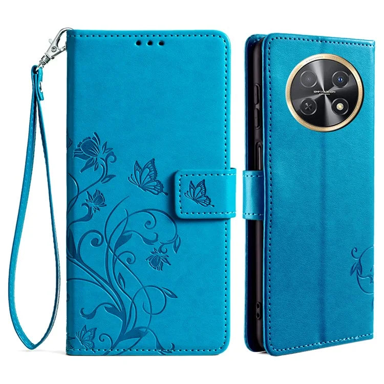 For Huawei Enjoy 60X Case PU Leather Butterfly Flower Wallet Phone Cover Mobile Spares Wholesale