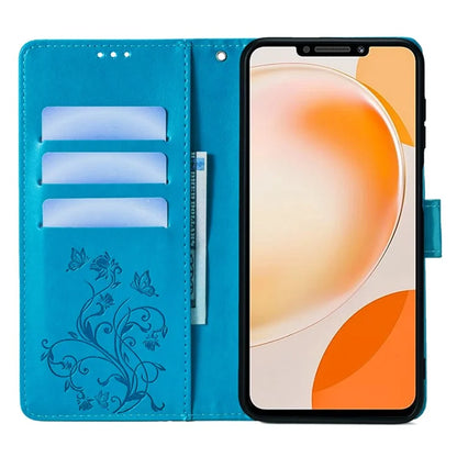 For Huawei Enjoy 60X Case PU Leather Butterfly Flower Wallet Phone Cover Mobile Spares Wholesale