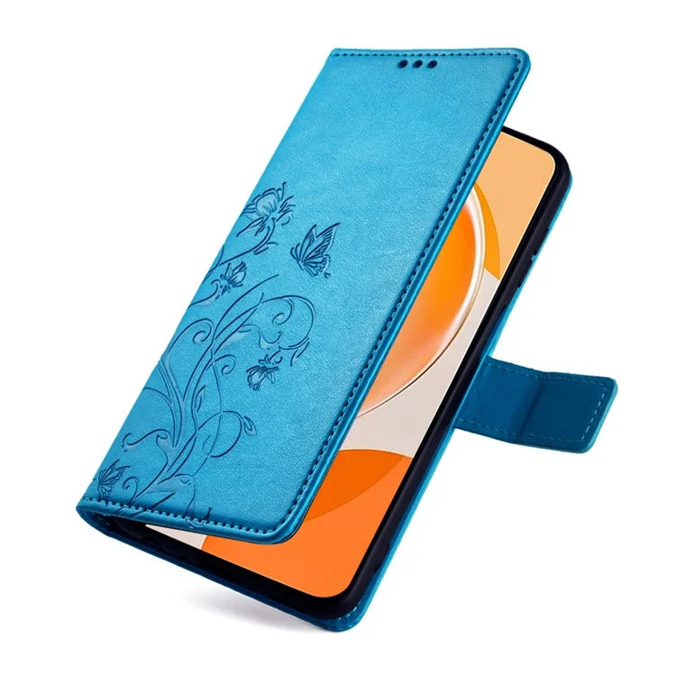 For Huawei Enjoy 60X Case PU Leather Butterfly Flower Wallet Phone Cover Mobile Spares Wholesale