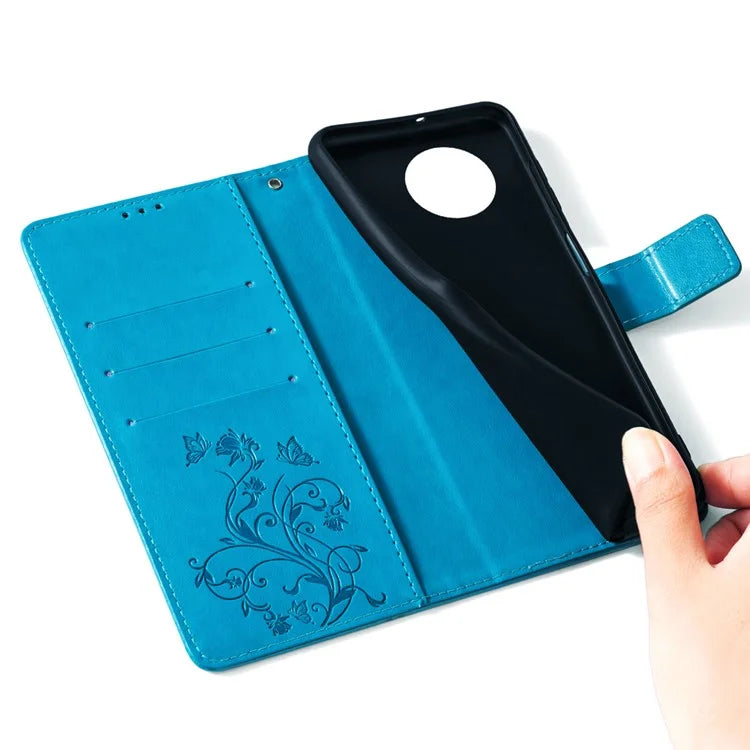 For Huawei Enjoy 60X Case PU Leather Butterfly Flower Wallet Phone Cover Mobile Spares Wholesale