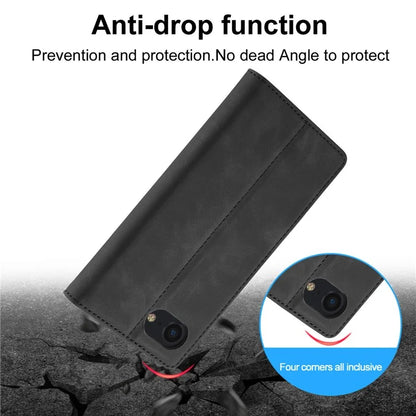 LC.IMEEKE For iPhone SE (2024) Case Scratch-proof Microfiber Leather Magnetic Closing Phone Cover