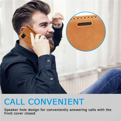LC.IMEEKE For iPhone SE (2024) Case Scratch-proof Microfiber Leather Magnetic Closing Phone Cover