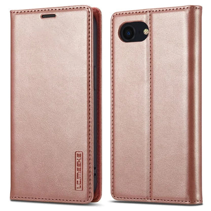 LC.IMEEKE For iPhone SE (2024) Case Scratch-proof Microfiber Leather Magnetic Closing Phone Cover