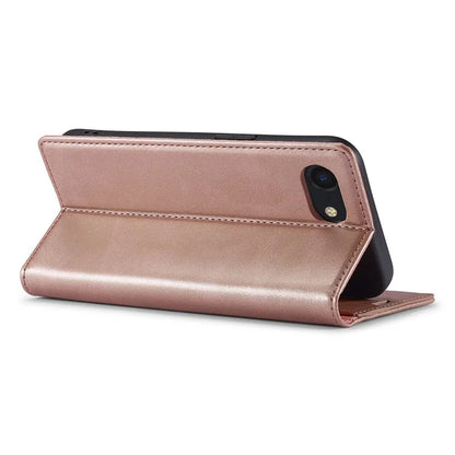 LC.IMEEKE For iPhone SE (2024) Case Scratch-proof Microfiber Leather Magnetic Closing Phone Cover