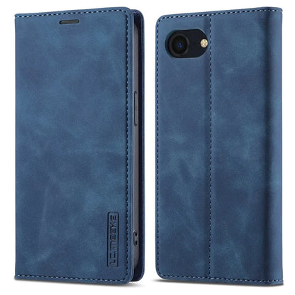 LC.IMEEKE For iPhone SE (2024) Case Scratch-proof Microfiber Leather Magnetic Closing Phone Cover