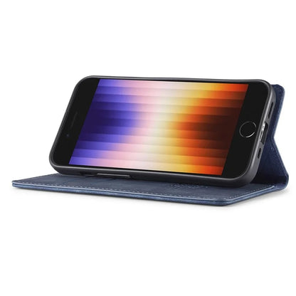 LC.IMEEKE For iPhone SE (2024) Case Scratch-proof Microfiber Leather Magnetic Closing Phone Cover