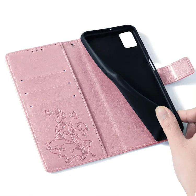 For Xiaomi 11T 5G / 11T Pro 5G Phone Case Wrist Strap Card Slots Butterfly Flower Leather Cover