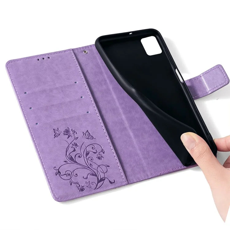 For Xiaomi 11T 5G / 11T Pro 5G Phone Case Wrist Strap Card Slots Butterfly Flower Leather Cover