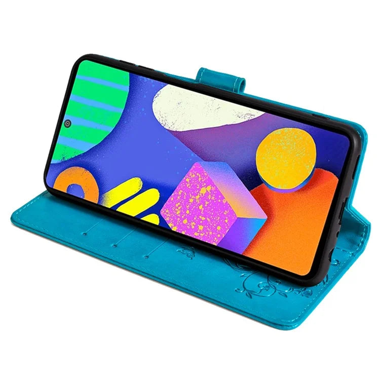 For Samsung Galaxy F62 / M62 Case Stylish Imprinted PU Leather Phone Cover with Wallet Stand
