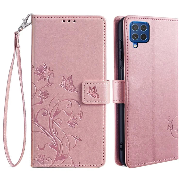 For Samsung Galaxy F62 / M62 Case Stylish Imprinted PU Leather Phone Cover with Wallet Stand