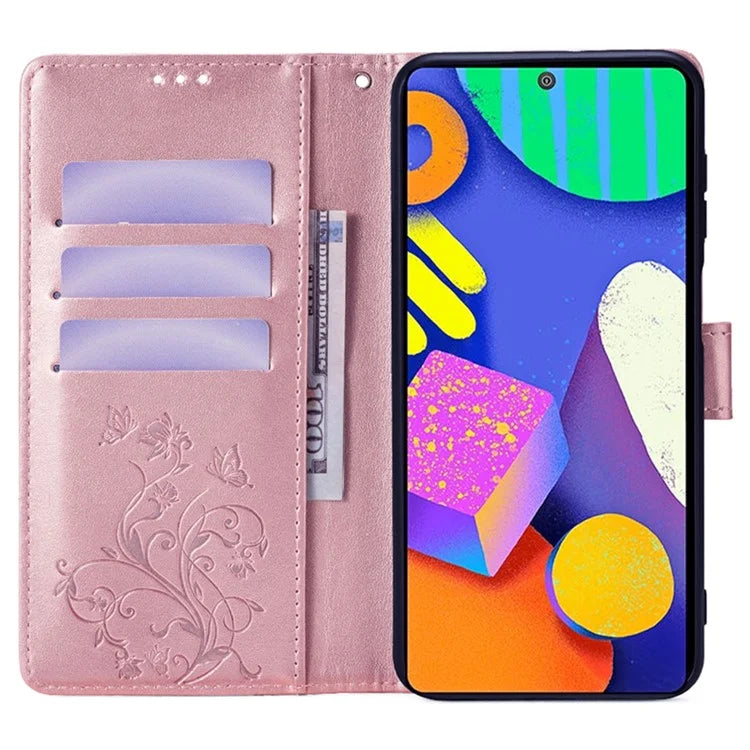 For Samsung Galaxy F62 / M62 Case Stylish Imprinted PU Leather Phone Cover with Wallet Stand