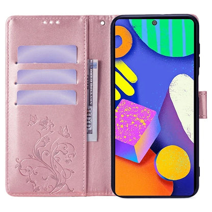 For Samsung Galaxy F62 / M62 Case Stylish Imprinted PU Leather Phone Cover with Wallet Stand