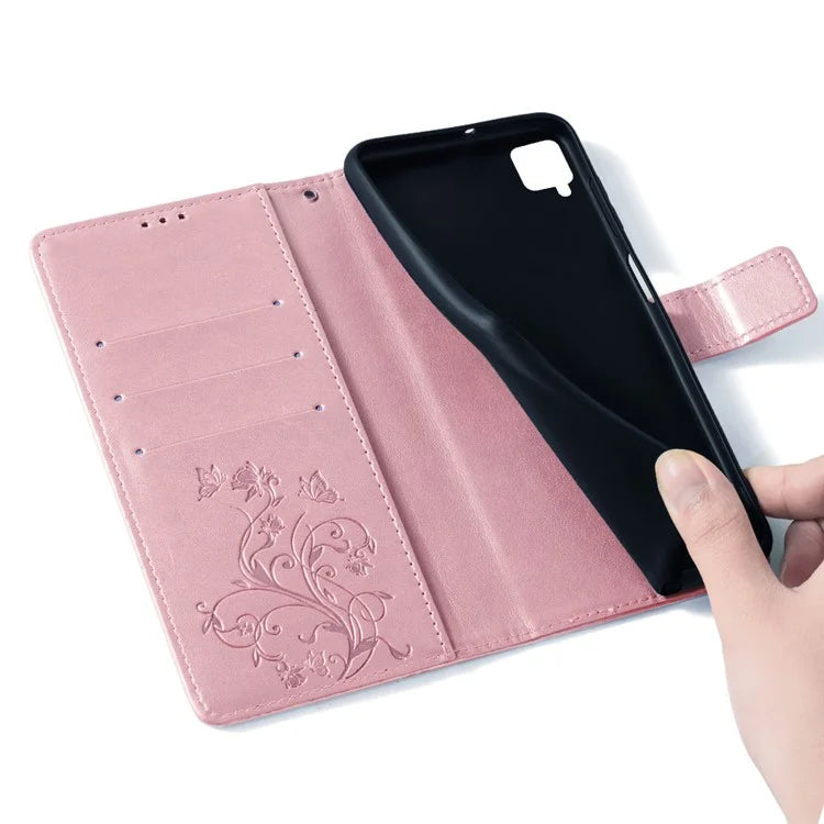 For Samsung Galaxy F62 / M62 Case Stylish Imprinted PU Leather Phone Cover with Wallet Stand