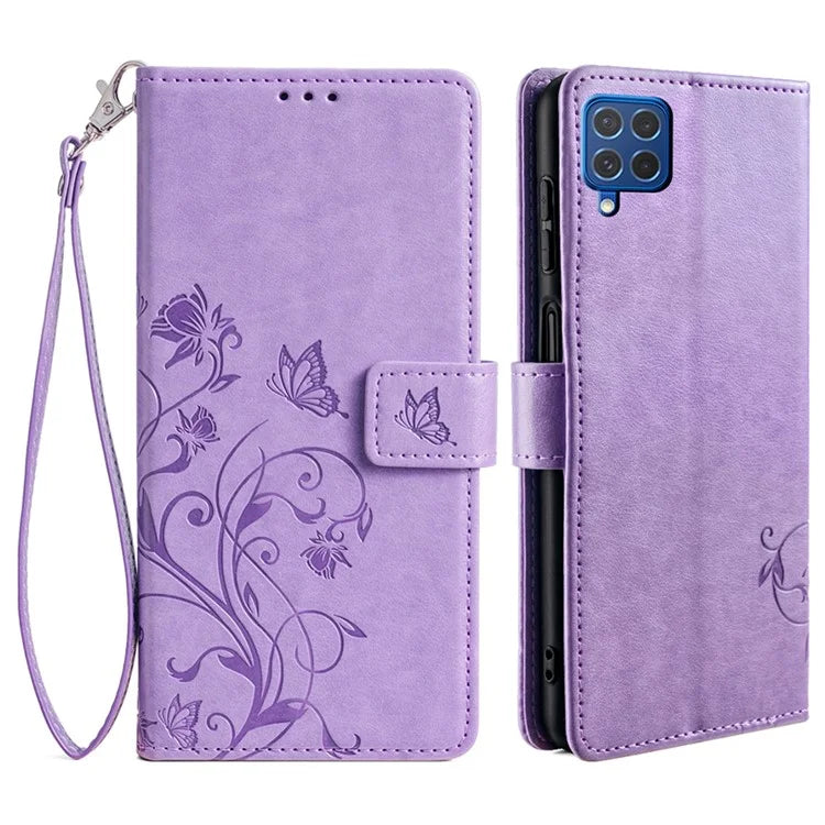 For Samsung Galaxy F62 / M62 Case Stylish Imprinted PU Leather Phone Cover with Wallet Stand