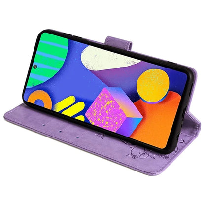 For Samsung Galaxy F62 / M62 Case Stylish Imprinted PU Leather Phone Cover with Wallet Stand