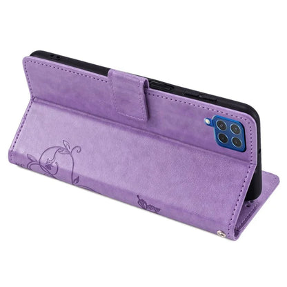 For Samsung Galaxy F62 / M62 Case Stylish Imprinted PU Leather Phone Cover with Wallet Stand