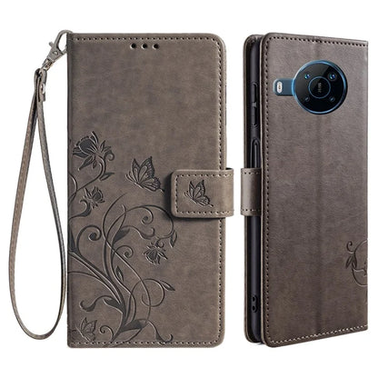 For Nokia X100 5G Wallet Phone Case Butterfly Flower PU Leather Cover Online Shopping Wholesale
