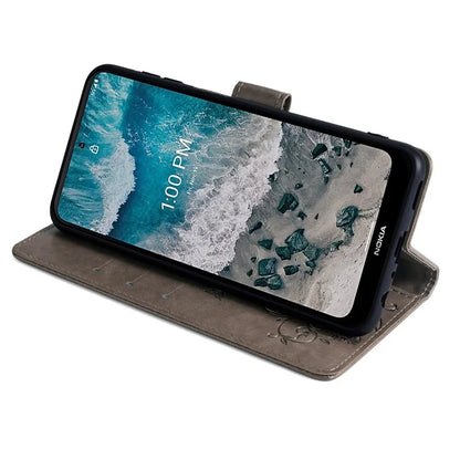 For Nokia X100 5G Wallet Phone Case Butterfly Flower PU Leather Cover Online Shopping Wholesale